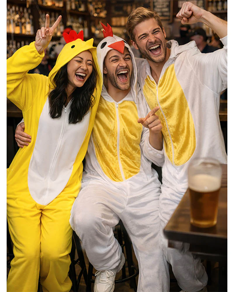 Chicken Jumpsuit Adult Plus Size Costume - Image 6