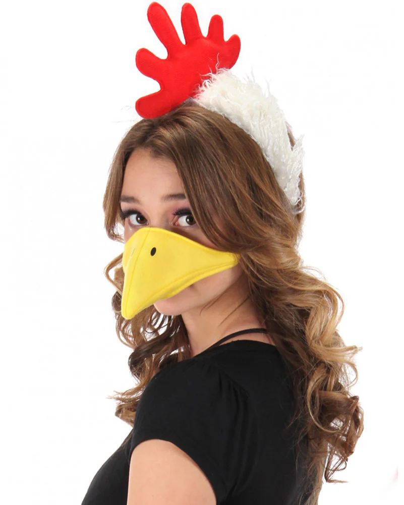 Chicken Plush Headband Deluxe Set - Image 2