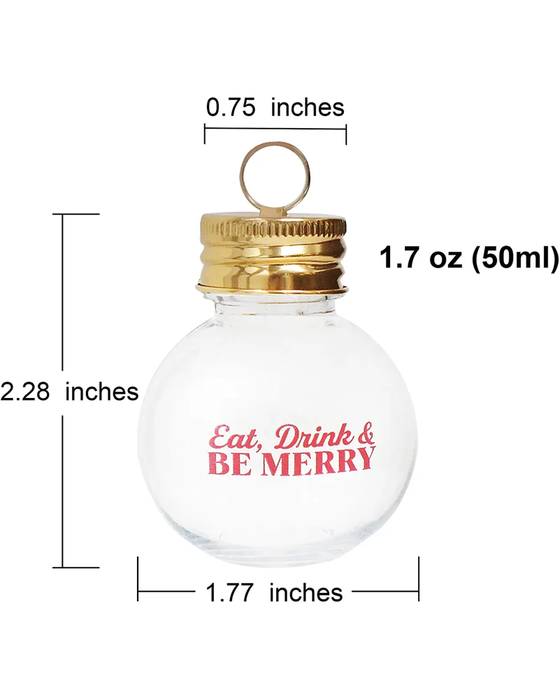 Christmas Boozeball Ornaments 5cm Pack of 9 - Image 6