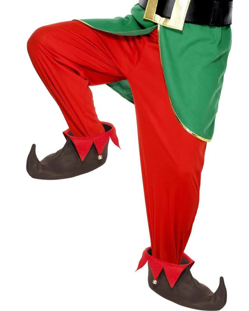 Christmas Brown Elf Shoes with Bells - Image 2