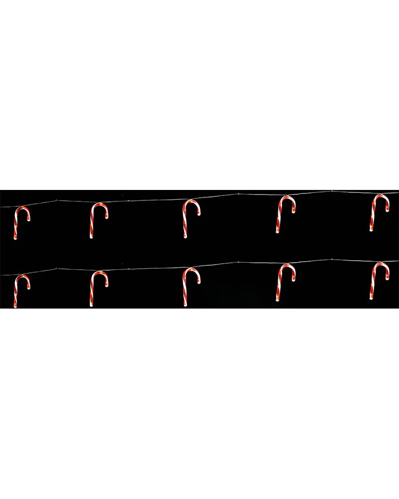 Christmas Candy Cane Solar LED String Lights 4.5m - Image 3