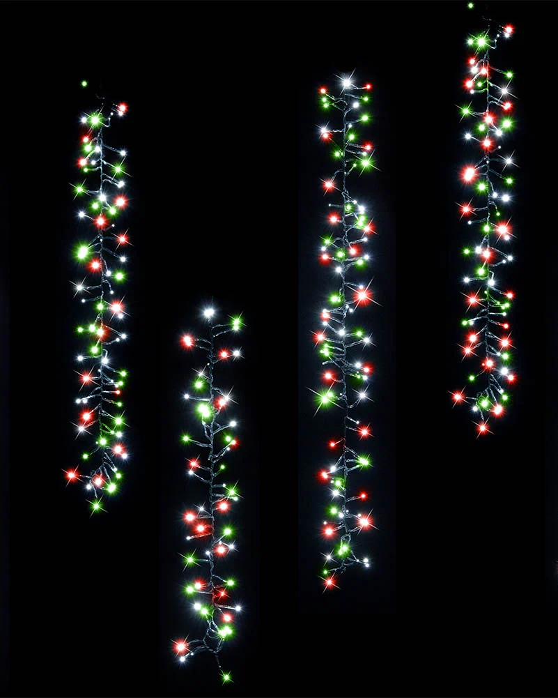 Christmas Coloured Tree Clusters LED Solar Lights 10m - Image 3