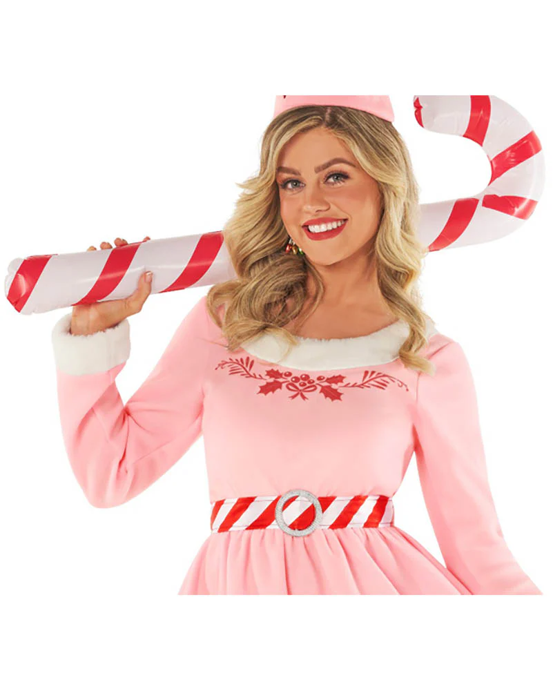 Christmas Elf Dress Pink Womens Costume - Image 5