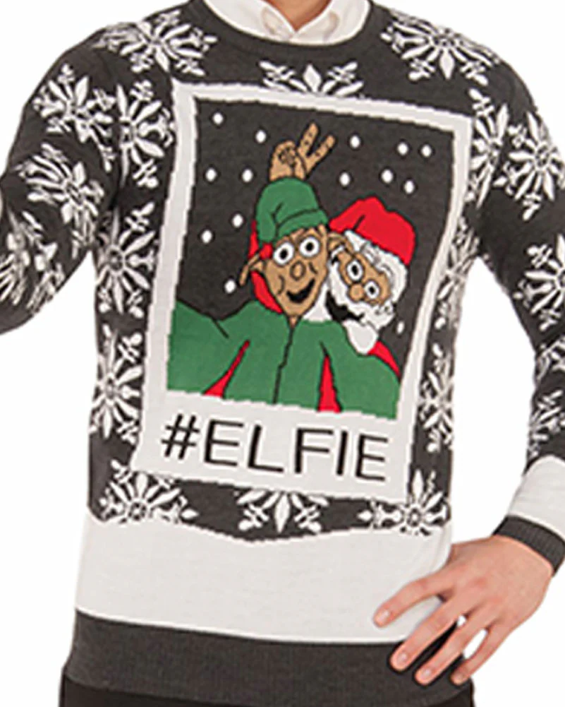 Christmas Elfie Mens Sweater - Image 2