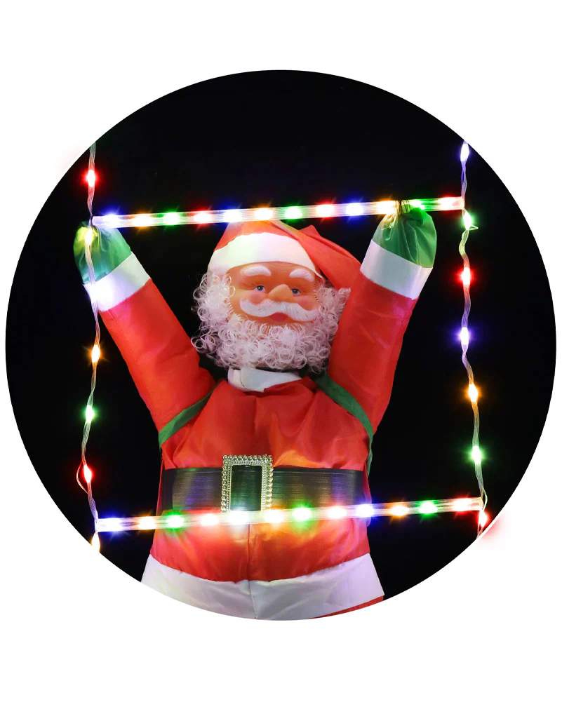 Christmas LED Flexi Cable Ladder with Santa 2.4m - Image 4