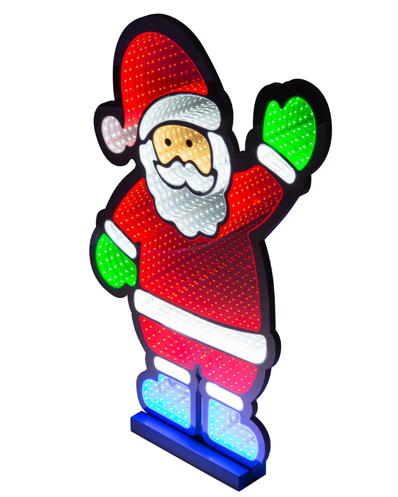 Christmas LED Infinity Santa Light 74cm - Image 3