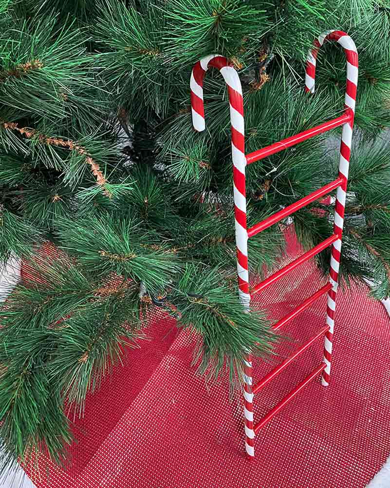 Christmas Metal Candy Cane Ladder 60cm - Image 2