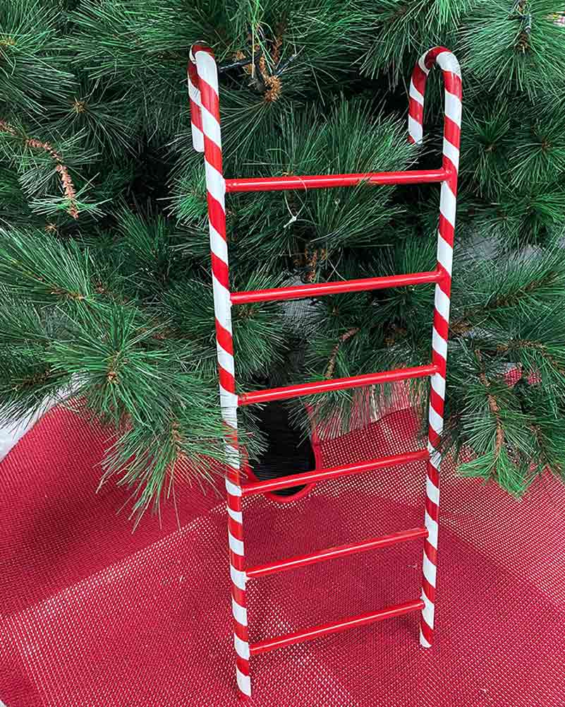 Christmas Metal Candy Cane Ladder 60cm - Image 3