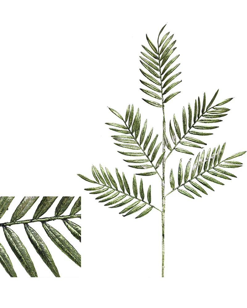 Christmas Mint Green Palm Leaf Stem 65cm - Image 2