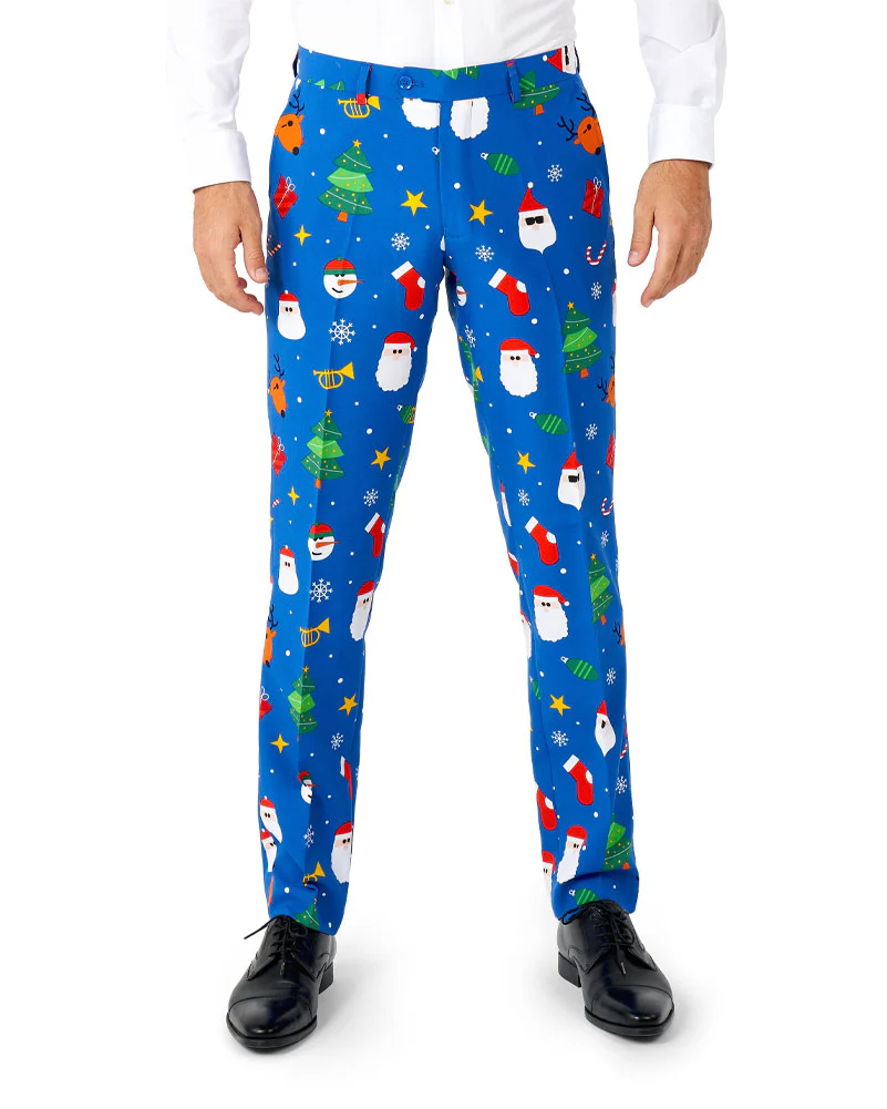 Christmas Opposuit Festivity Blue Premium Mens Suit - Image 3