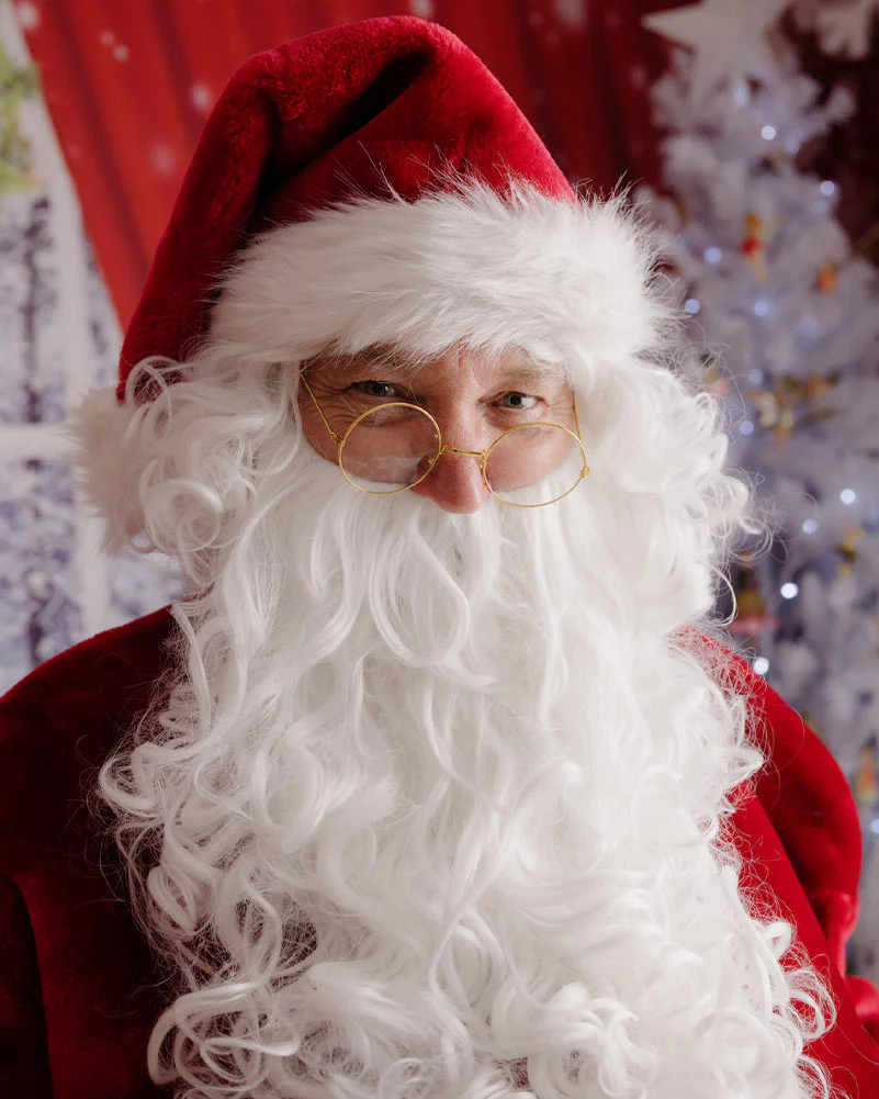 Christmas Professional Plush Crimson Santa Hat - Image 3