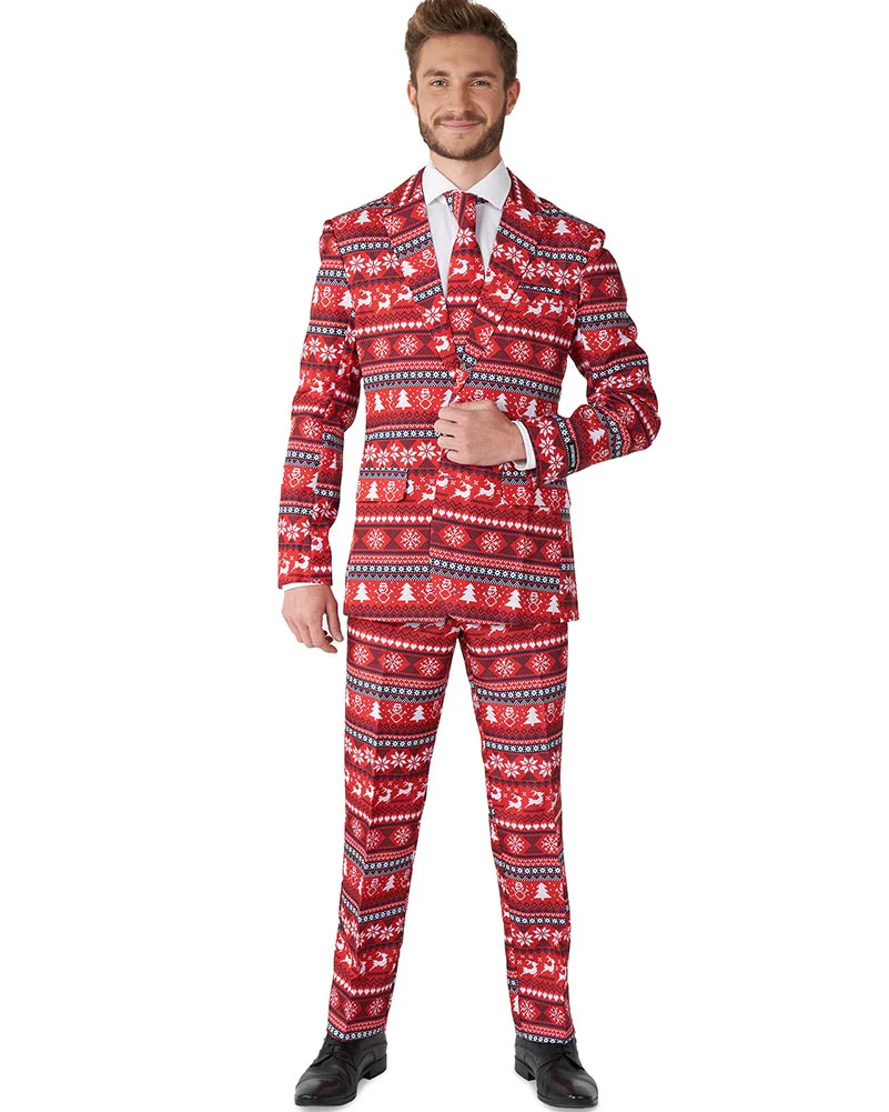 Christmas Red Nordic Pixel Suitmeister - Image 2