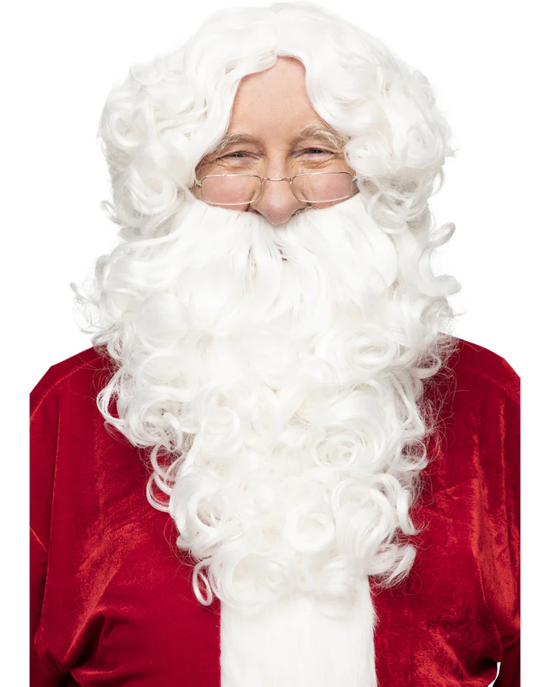 Christmas Santa Deluxe Wig and Beard Set - Image 3