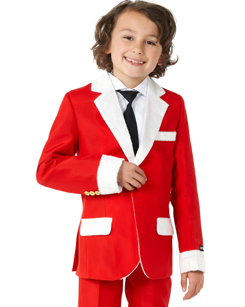 Christmas Santa Faux Fur Boys Suitmeister - Image 3