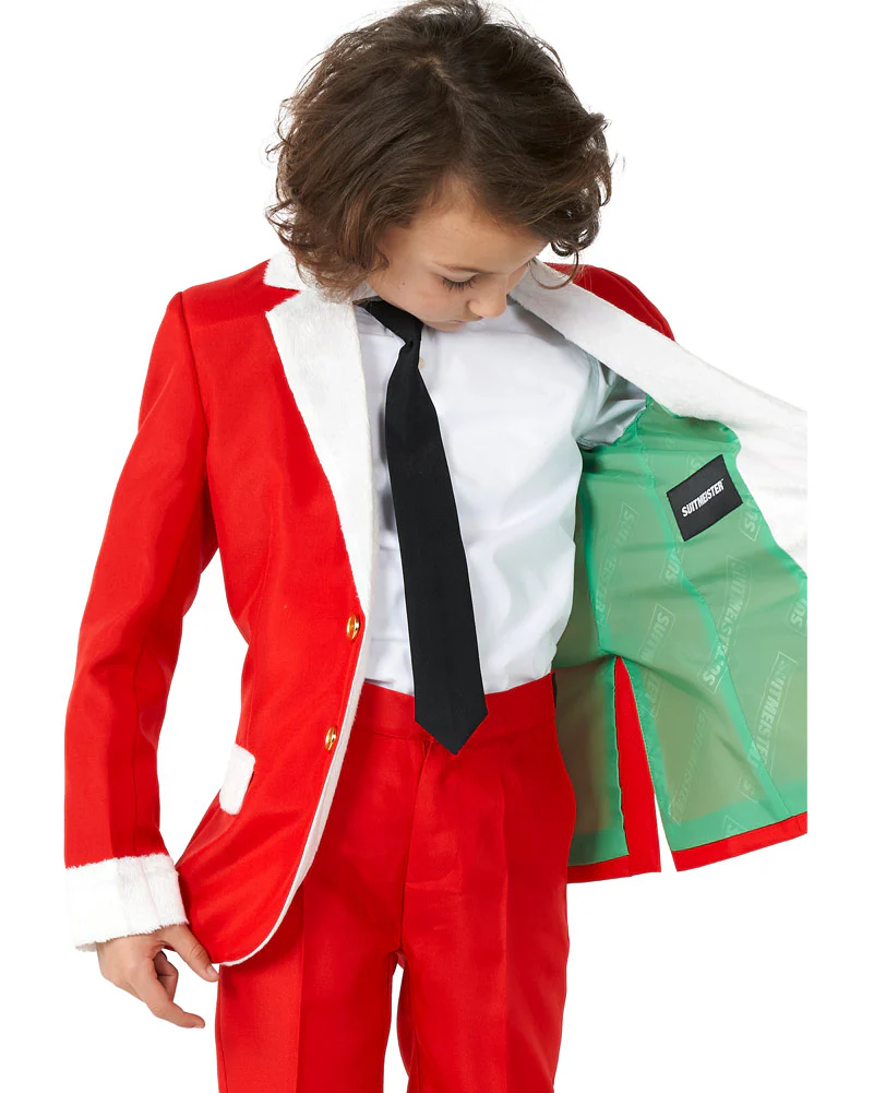 Christmas Santa Faux Fur Boys Suitmeister - Image 4