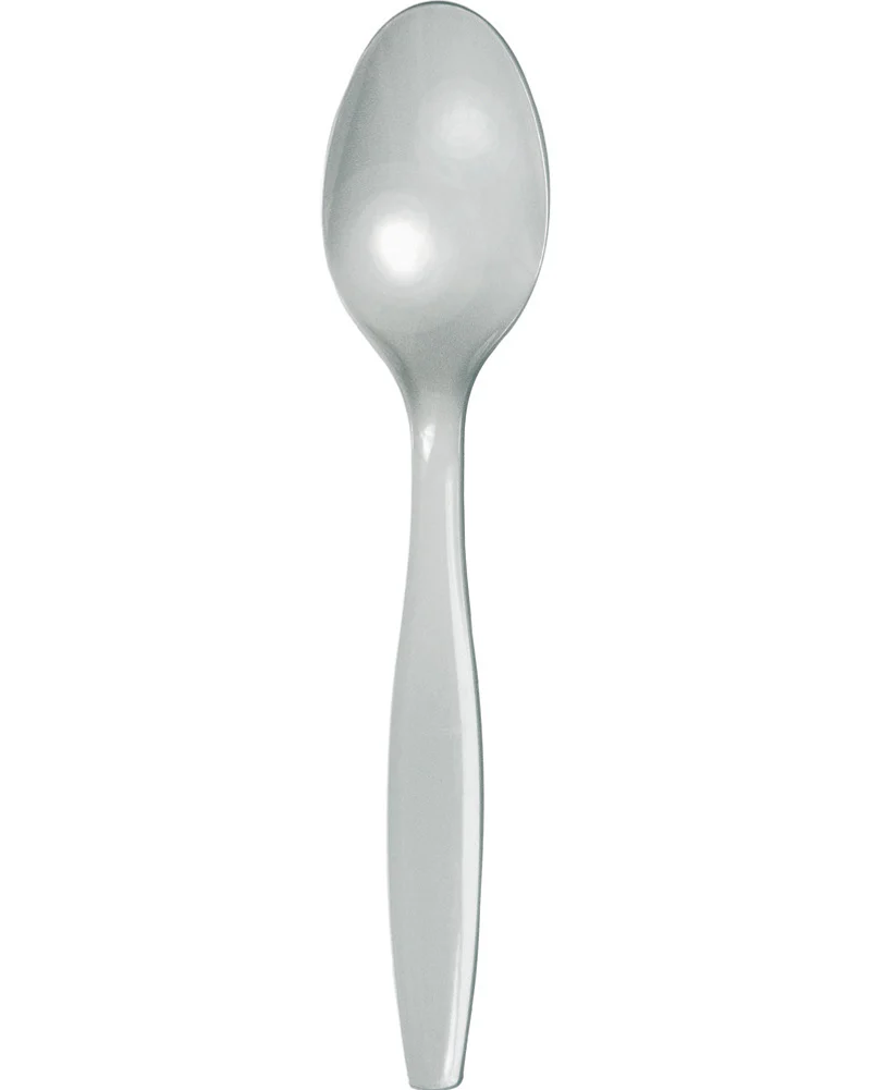 Christmas Shimmering Silver Premium Spoons Pack of 24