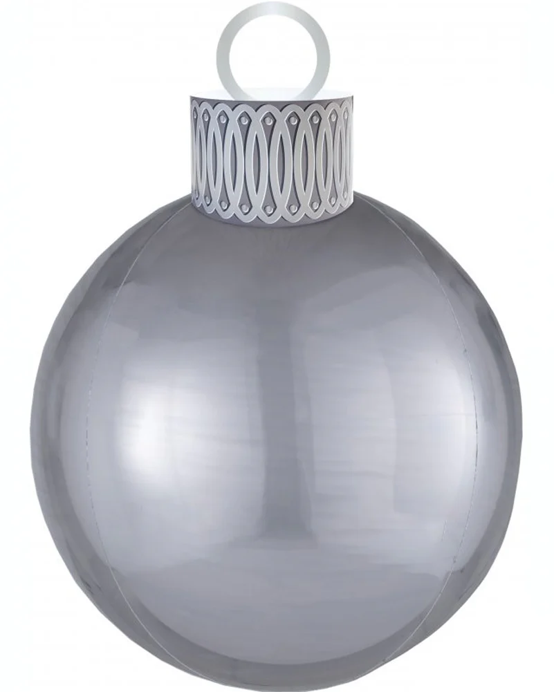 Christmas Silver Orbz and Ornament Balloon Kit