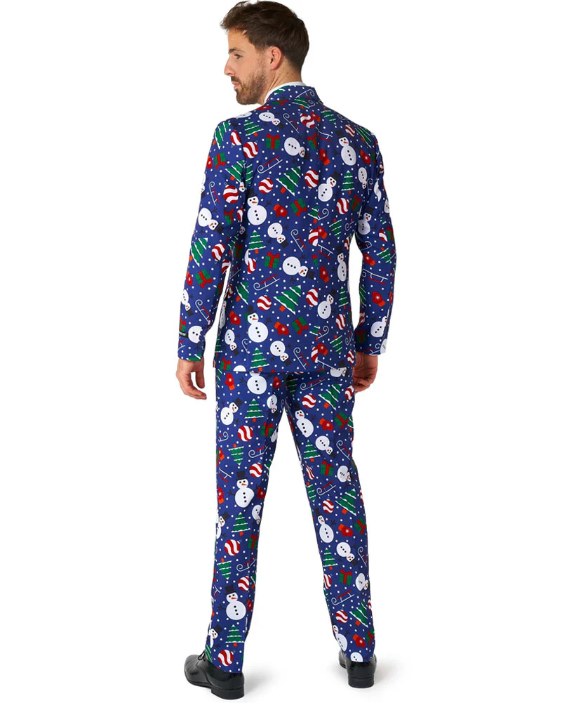 Christmas Snowman Blue Mens Suitmeister - Image 2