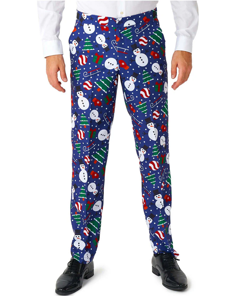 Christmas Snowman Blue Mens Suitmeister - Image 5