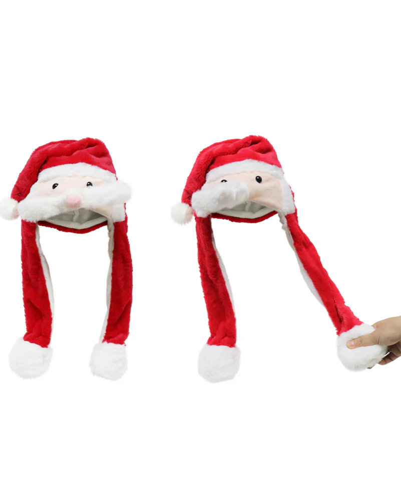 Christmas Squeeze And Wiggle Plush Santa Hat - Image 2