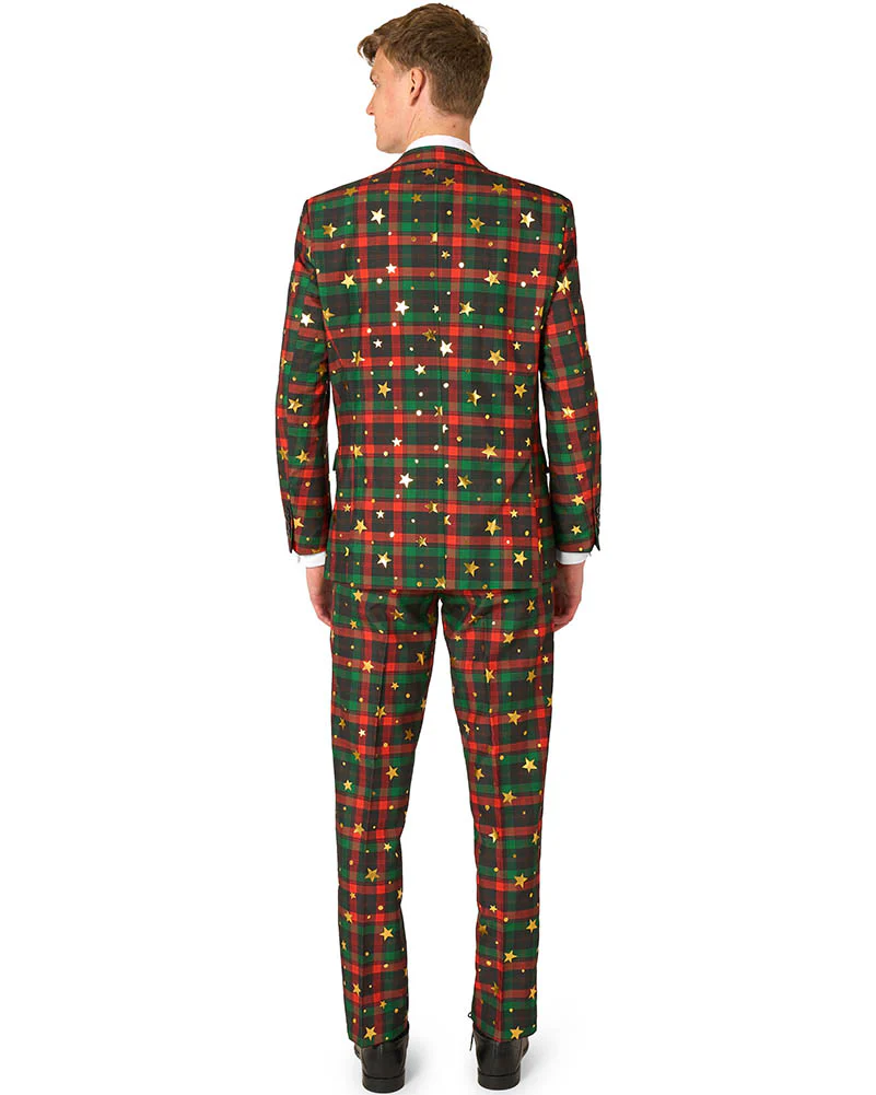 Christmas Tartan Tidings Mens Premium Opposuit - Image 2