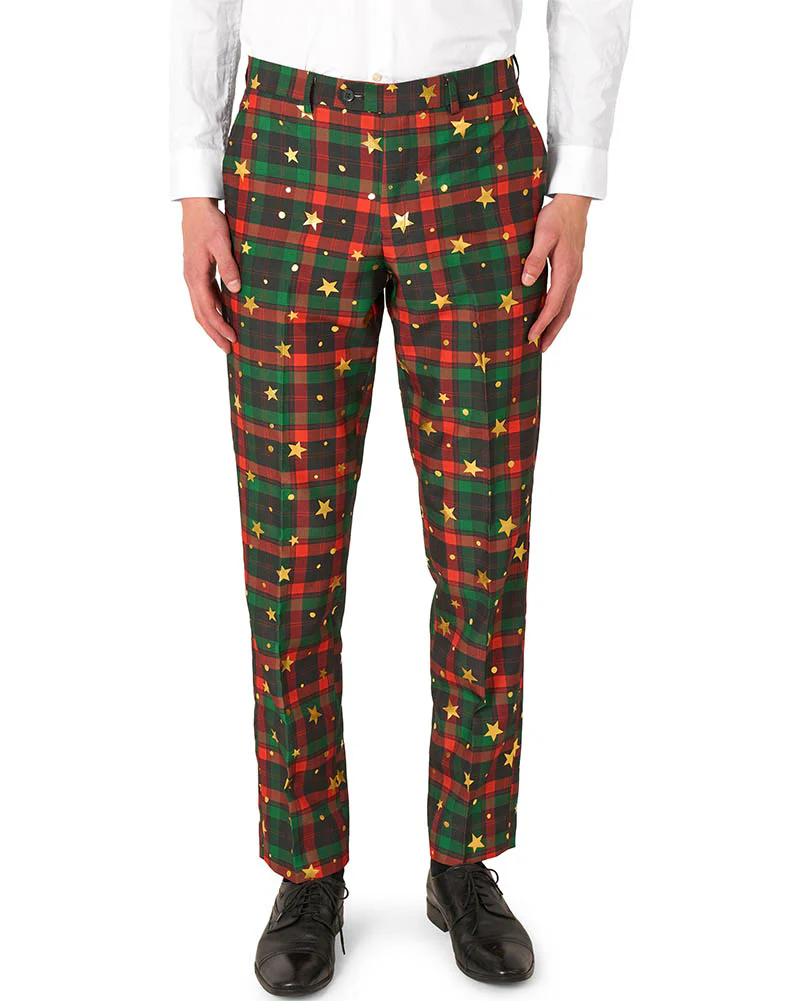 Christmas Tartan Tidings Mens Premium Opposuit - Image 4