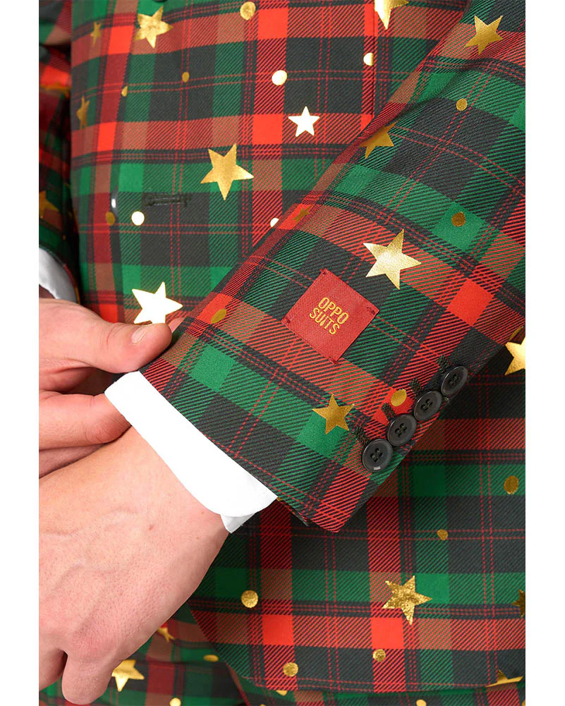 Christmas Tartan Tidings Mens Premium Opposuit - Image 5