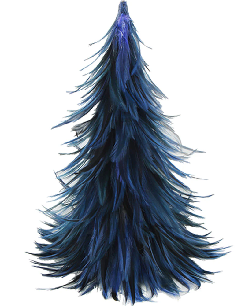 Christmas Tree Decorative Cone with Feathers 30cm