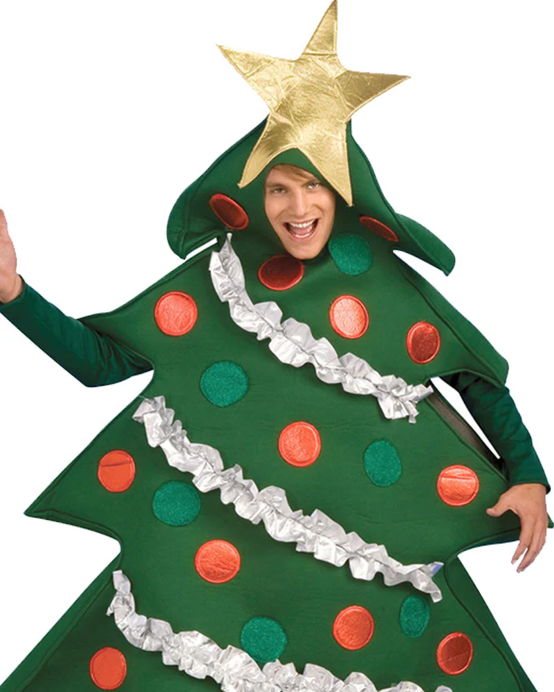 Christmas Tree Deluxe Adult Christmas Costume - Image 2