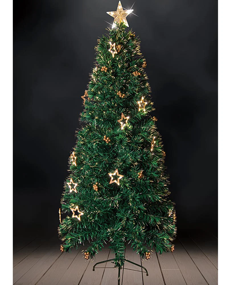 Christmas Tree Fibre Optics LED With Decorative Flash Warm 1.8m - Image 2