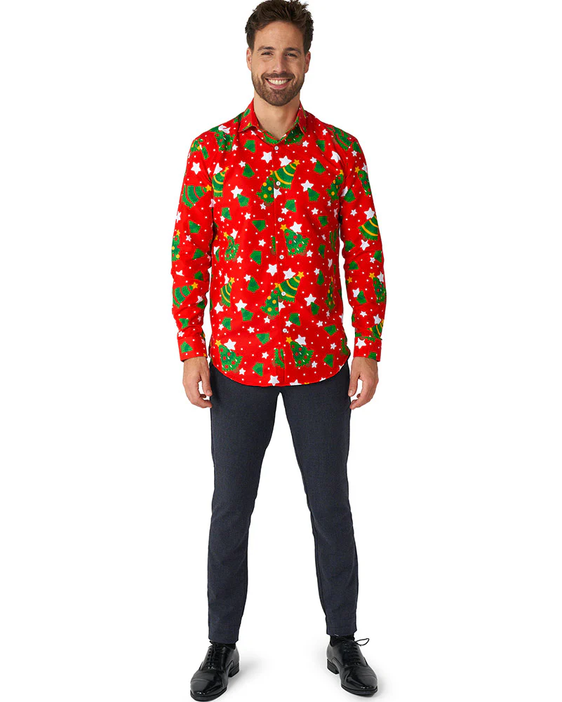 Christmas Trees Stars Mens Suitmeister Shirt - Image 3