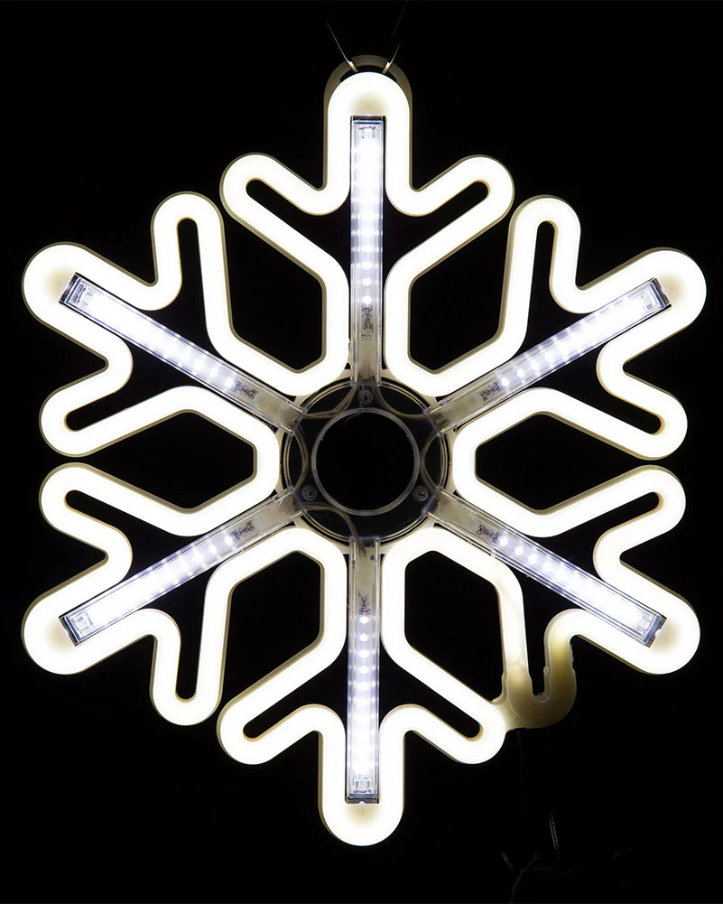 Christmas White Neon Digital Snowflake Light 40cm - Image 4