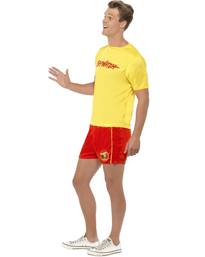Classic Baywatch Beach Lifeguard Mens Costume - Image 2