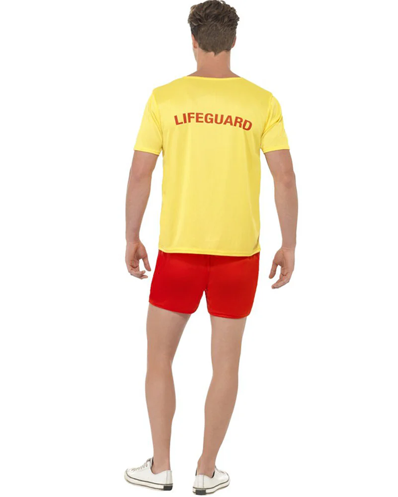 Classic Baywatch Beach Lifeguard Mens Costume - Image 3