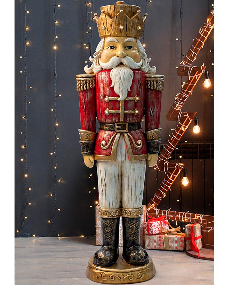 Classic Nutcracker Soldier with Christmas LEDs 92cm - Image 2