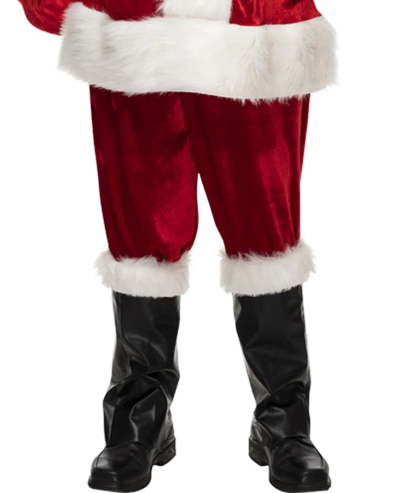 Classic Velour Santa Suit Mens Plus Size Christmas Costume - Image 3