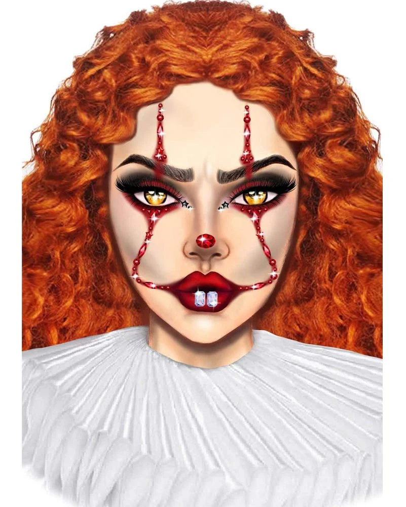 Clown Adhesive Face Jewels - Image 2
