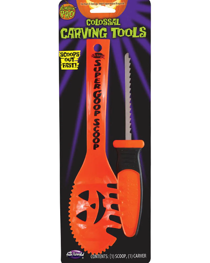 Colossal Orange Pumpkin Carving Tools