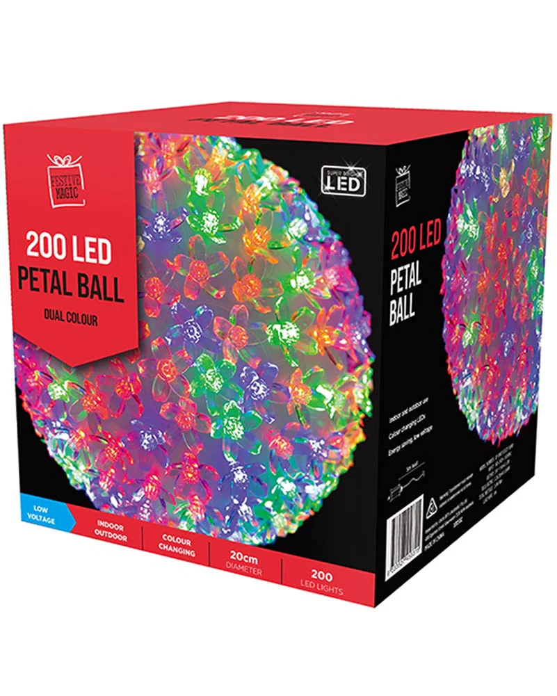 Colour Change LED Petal Ball 20cm - Image 6