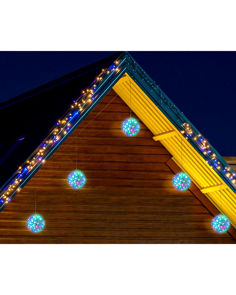 Colour Change LED Petal Balls 10cm Pack of 5 - Image 3