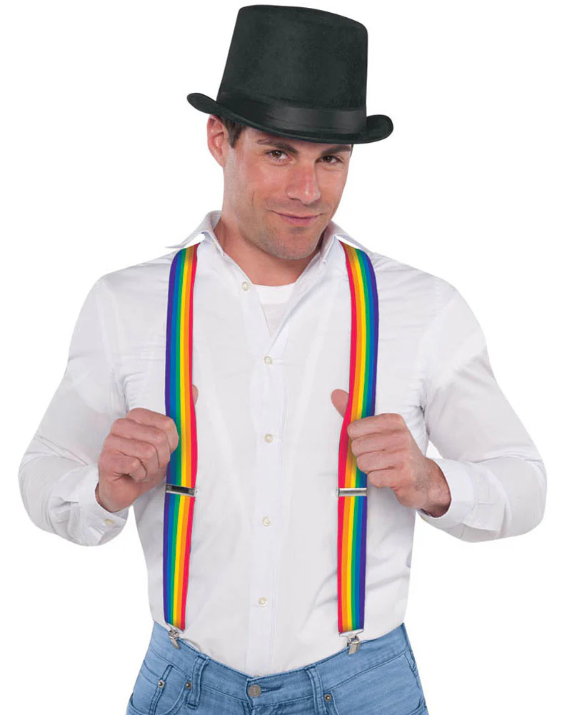 Colourful Rainbow Suspenders