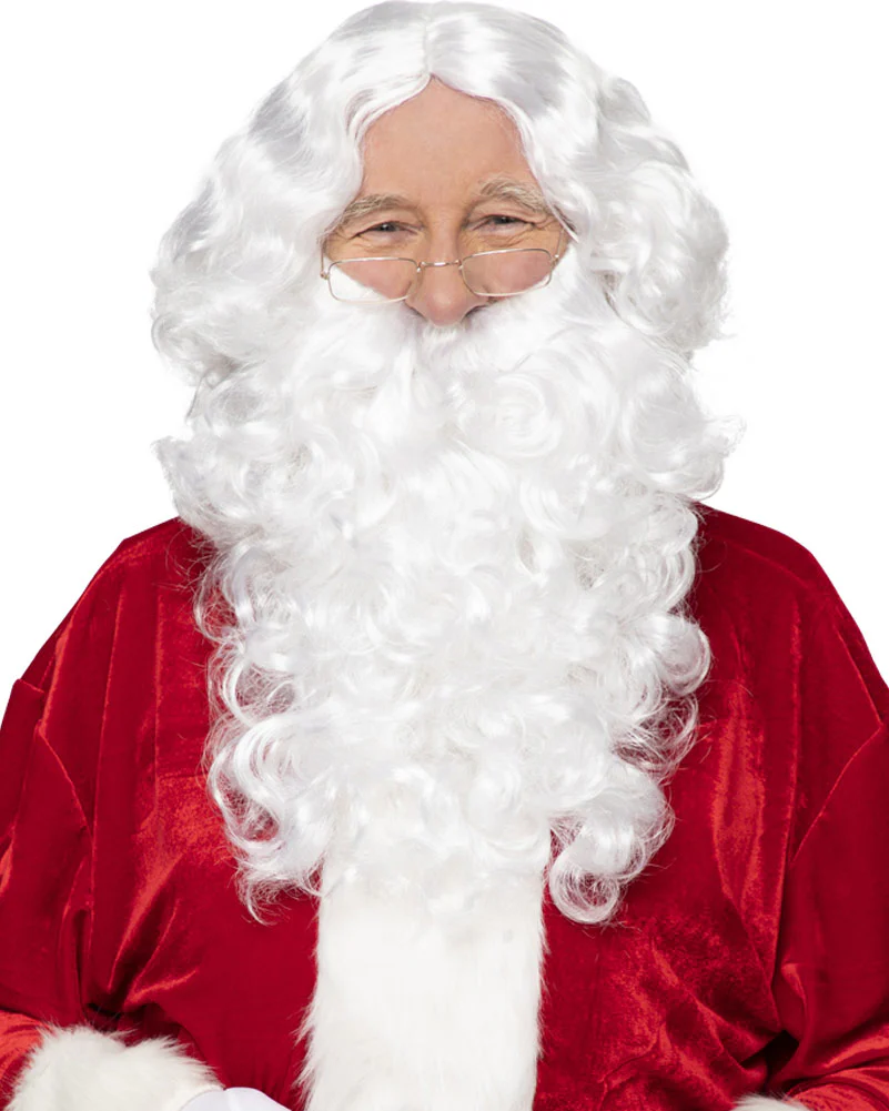 Complete Velour Santa Suit and Accessory Christmas Bundle - Image 4