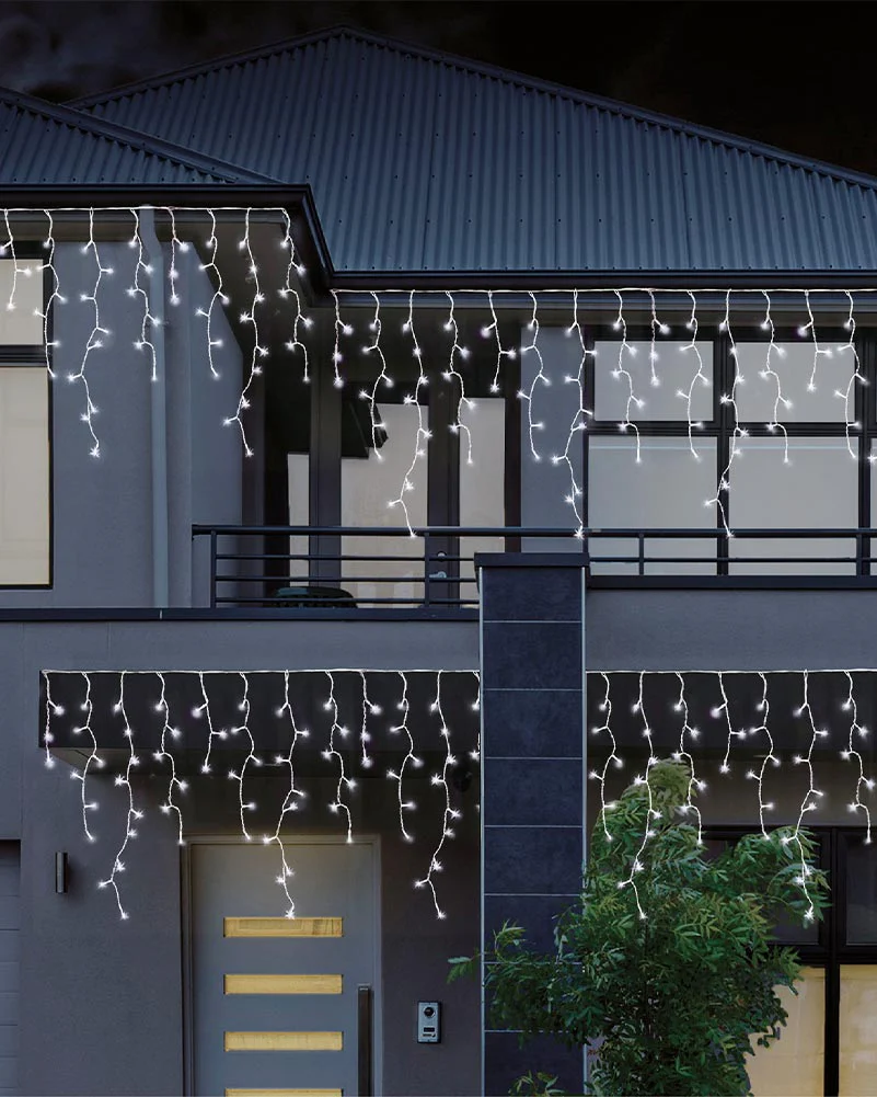 Cool White 480 Piece Christmas LED Snowing Icicle Lights 11.9m
