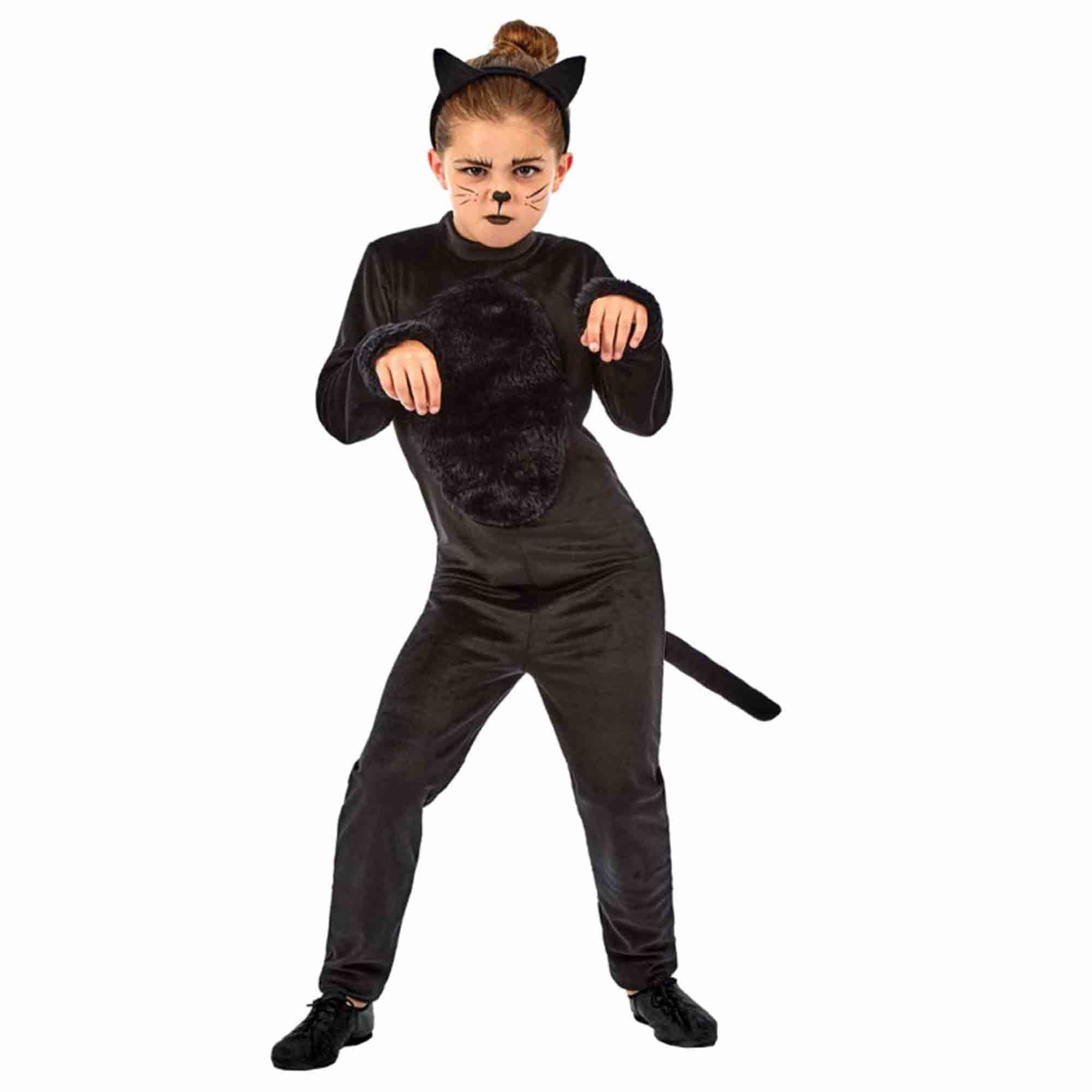Black Cat Girls Costume 4-6 Years