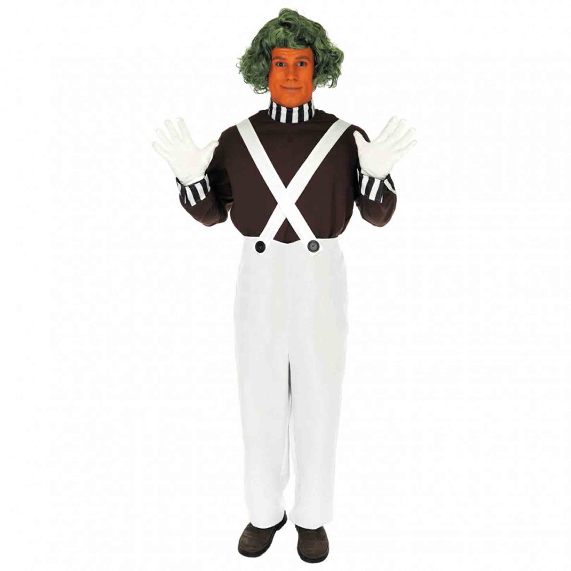 Factory Worker with Wig Mens Book Week Costume Large