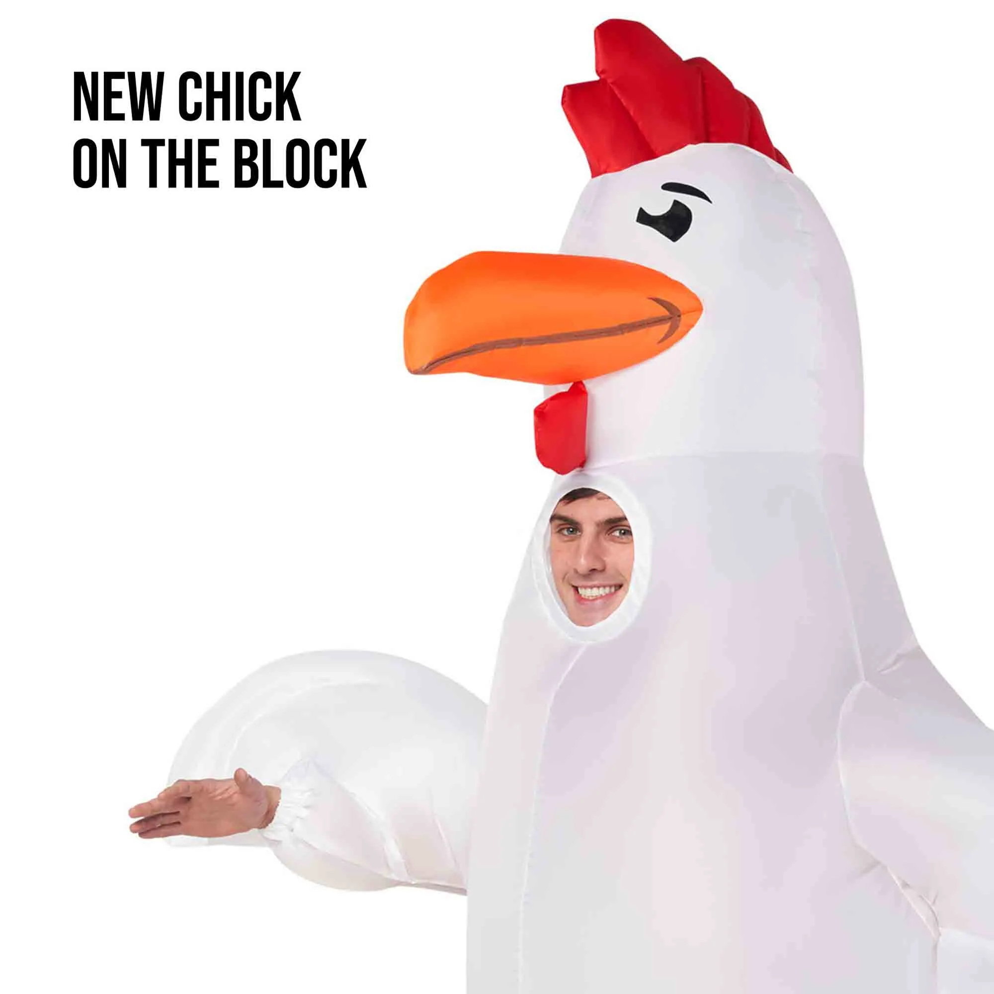 Inflatable Chicken Adult Costume Standard Size - Image 3