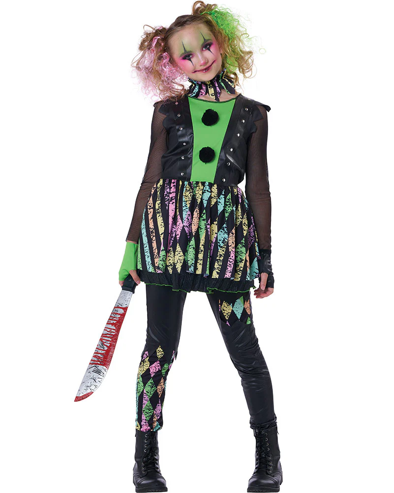 Crazy Carnival Clown Girls Costume - Image 6