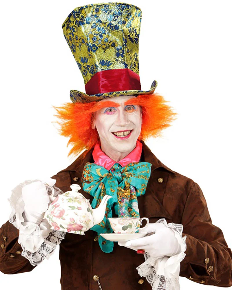 Crazy Hatter Top Hat with Hair - Image 3