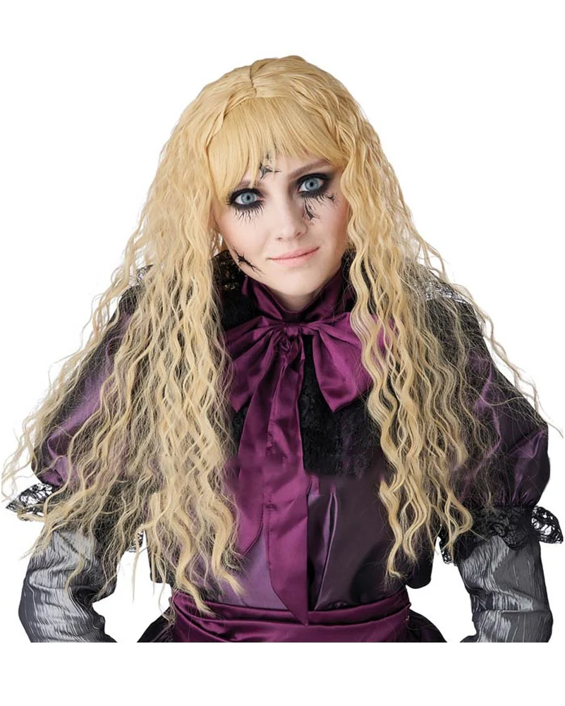 Creepy Doll Long Blonde Wig - Image 2