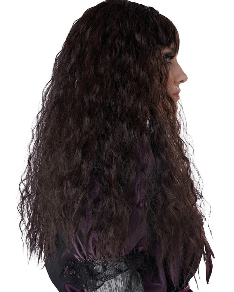 Creepy Doll Long Brown Wig - Image 3